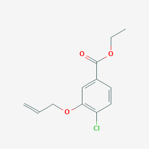 molecular formula C12H13ClO3 B8335565 3-Allyloxy-4-chloro-benzoic acid ethyl ester 