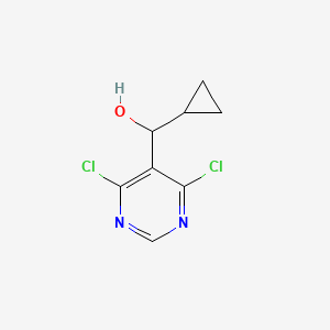 molecular formula C8H8Cl2N2O B8335586 Cyclopropyl(4,6-dichloropyrimidin-5-yl)methanol 