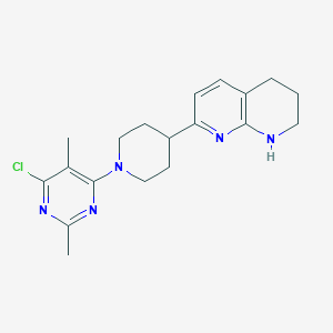 6-[4-(1,2,3,4-Tetrahydro-1,8-naphthyridin-7-yl)-1-piperidinyl]-2,5-dimethyl-4-chloro-pyrimidine
