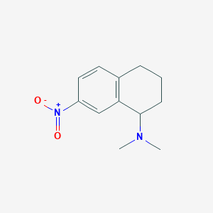 molecular formula C12H16N2O2 B8336031 N,N-dimethyl-7-nitro-1,2,3,4-tetrahydronaphthalen-1-amine 