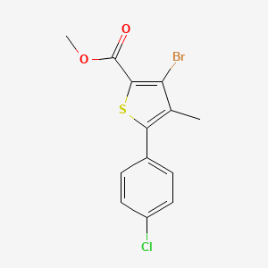 molecular formula C13H10BrClO2S B8336080 Methyl 3-bromo-5-(4-chlorophenyl)-4-methylthiophene-2-carboxylate 
