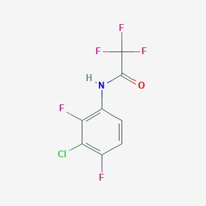 molecular formula C8H3ClF5NO B8336275 3-Chloro-2,4-difluoro-(trifluoroacetamido)benzene 