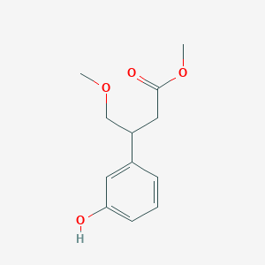 molecular formula C12H16O4 B8336294 Methyl 3-(3-hydroxyphenyl)-4-methoxybutanoate 