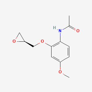 molecular formula C12H15NO4 B8336375 N-{4-Methoxy-2-[(2S)-oxiran-2-ylmethoxy]phenyl}acetamide 