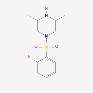 molecular formula C12H17BrN2O2S B8336437 Racemic-1-((2-Bromophenyl)sulfonyl)-3,5-dimethylpiperazine 