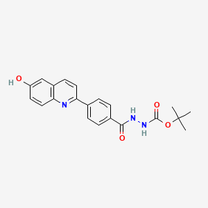 Tert-butyl 2-(4-(6-hydroxyquinolin-2-yl)benzoyl)hydrazinecarboxylate
