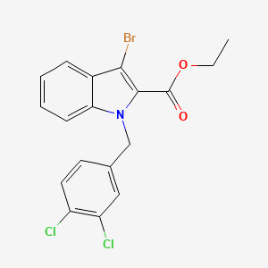 Ethyl 3-bromo-N-(3,4-dichlorobenzyl)indole-2-carboxylate