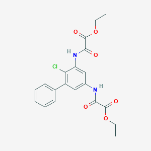 molecular formula C20H19ClN2O6 B8336526 Ethyl [(2-chloro-5-{[ethoxy(oxo)acetyl]amino}[1,1'-biphenyl]-3-yl)amino](oxo)acetate 
