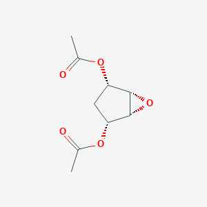 molecular formula C9H12O5 B083368 6-Oxabicyclo[3.1.0]hexane-2,4-diol,diacetate,(1R,2R,4S,5S)-rel-(9CI) CAS No. 14087-34-4