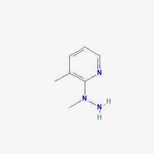 molecular formula C7H11N3 B8336819 3-METHYL-2-(1-METHYLHYDRAZIN-1-YL)PYRIDINE 