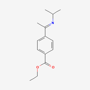 molecular formula C14H19NO2 B8336825 Ethyl 4-(1-(isopropylimino)ethyl)benzoate 