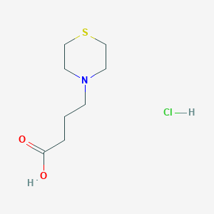 molecular formula C8H16ClNO2S B8336868 gamma-Thiomorpholinobutyric acid hydrochloride 