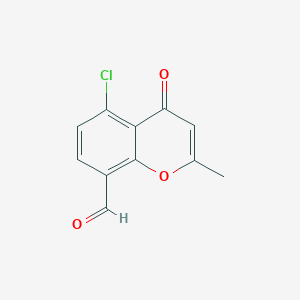 molecular formula C11H7ClO3 B8337095 5-Chloro-2-methyl-4-oxo-4H-chromene-8-carbaldehyde 
