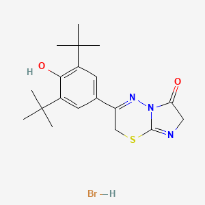 3-(3,5-Di-t-butyl-4-hydroxyphenyl)-6-oxo-6,7-dihydro-2H-imidazo(2,1-b)(1,3,4)thiadiazine HBr