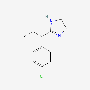 B8337169 2-[1-(4-chlorophenyl)propyl]-4,5-dihydro-1H-imidazole CAS No. 945541-59-3