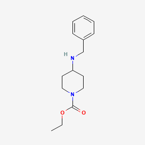 molecular formula C15H22N2O2 B8337370 Ethyl 4-[(phenylmethyl)amino]-1-piperidinecarboxylate 
