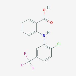 molecular formula C14H9ClF3NO2 B083375 Anthranilic acid, N-(5-chloro-alpha,alpha,alpha-trifluoro-m-tolyl)- CAS No. 13581-06-1