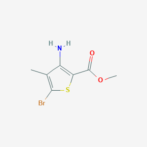 molecular formula C7H8BrNO2S B8337525 Methyl 3-amino-5-bromo-4-methylthiophene-2-carboxylate 