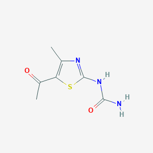 molecular formula C7H9N3O2S B8337573 N-(5-acetyl-4-methyl-1,3-thiazol-2-yl)urea 