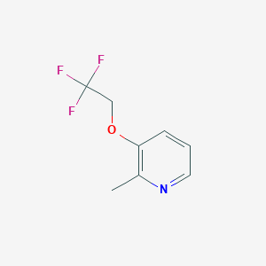 molecular formula C8H8F3NO B8337586 Pyridine, 2-methyl-3-(2,2,2-trifluoroethoxy)- 