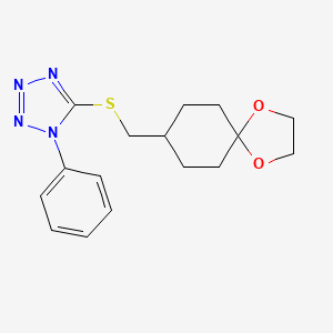 5-(1,4-dioxa-spiro[4.5]dec-8-ylmethylsulfanyl)-1-phenyl-1H-tetrazole