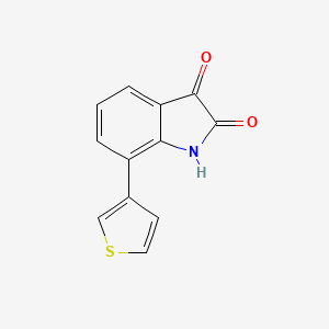 7-(Thiophen-3-yl)indoline-2,3-dione