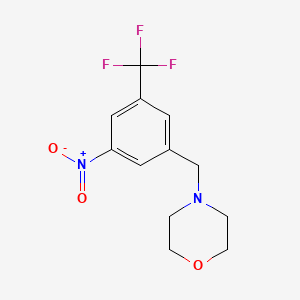 molecular formula C12H13F3N2O3 B8337761 4-[3-Nitro-5-(trifluoromethyl)benzyl]morpholine 