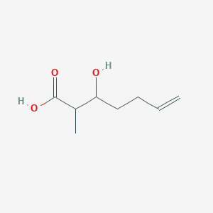 molecular formula C8H14O3 B8337793 3-Hydroxy-2-methylhept-6-enoic acid 