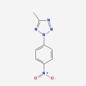 molecular formula C8H7N5O2 B8337835 5-methyl-2-(4-nitrophenyl)-2H-tetrazole 