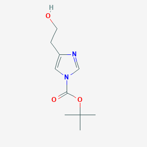 molecular formula C10H16N2O3 B8338082 1-N-Boc-4-(2-hydroxyethyl)imidazole 