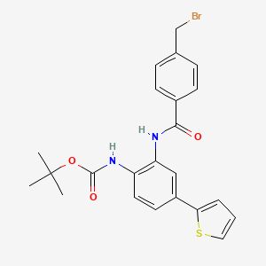 Tert-butyl [2-{[4-(bromomethyl)benzoyl]amino}-4-(2-thienyl)phenyl]carbamate