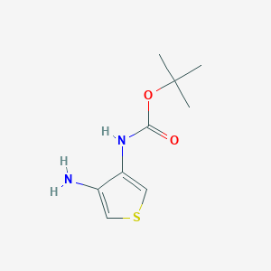 molecular formula C9H14N2O2S B8338213 tert-butyl (4-aminothiophen-3-yl)carbamate 