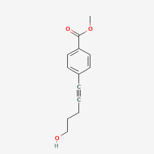 molecular formula C13H14O3 B8338353 Methyl 4-(5-hydroxypentynyl)benzoate CAS No. 123910-87-2