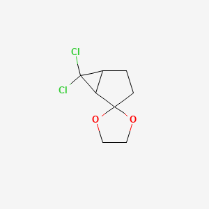 molecular formula C8H10Cl2O2 B8338361 Spiro-[6,6-dichlorobicyclo[3.1.0]hexane-2,2'-[1,3]dioxolane] 