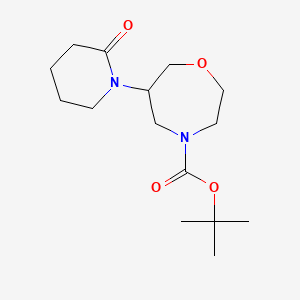 molecular formula C15H26N2O4 B8338585 Tert-butyl 6-(2-oxopiperidin-1-yl)-1,4-oxazepane-4-carboxylate 