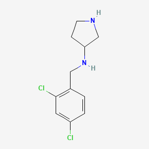molecular formula C11H14Cl2N2 B8338627 N-[(2,4-dichlorophenyl)methyl]pyrrolidin-3-amine 