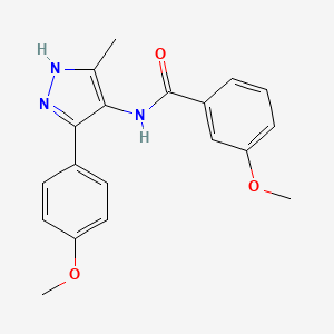 3-Methoxy-N-[5-(4-methoxyphenyl)-3-methyl-1H-pyrazol-4-yl]benzamide