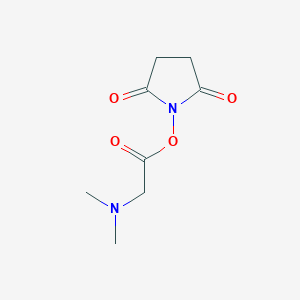 molecular formula C8H12N2O4 B8338718 Dimethylamino-acetic acid-(2,5-dioxo-pyrrolidine-1-yl)-ester 