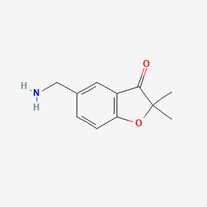 molecular formula C11H13NO2 B8338722 C-(2,2-dimethyl-3-oxo-2,3-dihydro-benzofuran-5-yl)-methylamine 
