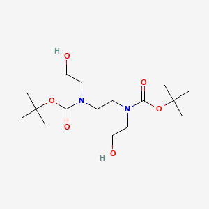 molecular formula C16H32N2O6 B8338765 3,6-Diazaoctane-1,8-diol, 3,6-bis(t-butoxycarbonyl)- 