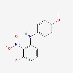 molecular formula C13H11FN2O3 B8338793 3-fluoro-N-(4-methoxyphenyl)-2-nitroaniline 