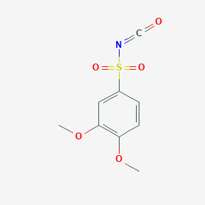 molecular formula C9H9NO5S B8338799 3,4-Dimethoxybenzenesulfonylisocyanate 