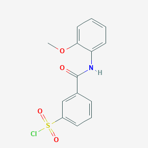 3-[(2-Methoxyphenyl)carbamoyl]benzene-1-sulfonyl chloride