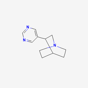 molecular formula C11H15N3 B8339053 5-(3-Quinuclidinyl)pyrimidine 