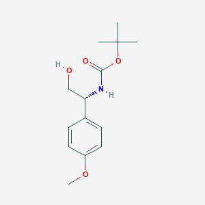 molecular formula C14H21NO4 B8339193 tert-Butyl (R)-(2-hydroxy-1-(4-methoxyphenyl)ethyl)carbamate 