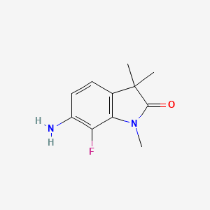6-Amino-7-fluoro-1,3,3-trimethylindolin-2-one