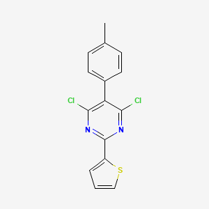 5-(4-Methylphenyl)-4,6-dichloro-2-(2-thienyl)pyrimidine
