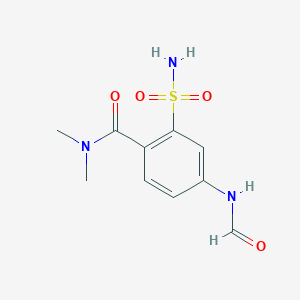 molecular formula C10H13N3O4S B8339534 N,N-Dimethyl-2-aminosulfonyl-4-formamidobenzamide 