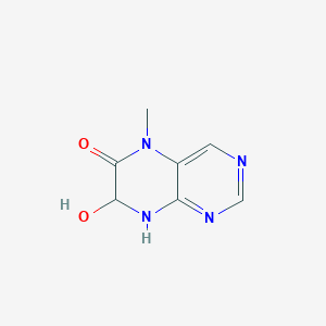 molecular formula C7H8N4O2 B008340 7-Hydroxy-5-methyl-7,8-dihydropteridin-6-one CAS No. 101861-36-3