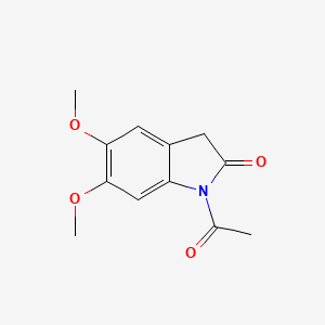 molecular formula C12H13NO4 B8340048 1-Acetyl-5,6-dimethoxy-2-indolinone 